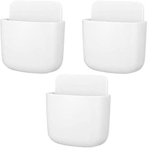 Lot de 3 supports muraux pour télécommandes ¿ Boîtes de rangement autocollantes pour la maison et le bureau
