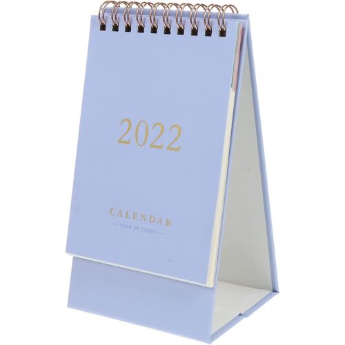 Mini calendrier de bureau 2021-2022 ¿ Agenda mensuel élégant à rabat pour la maison, le bureau et l'école ¿ Idée cadeau idéale