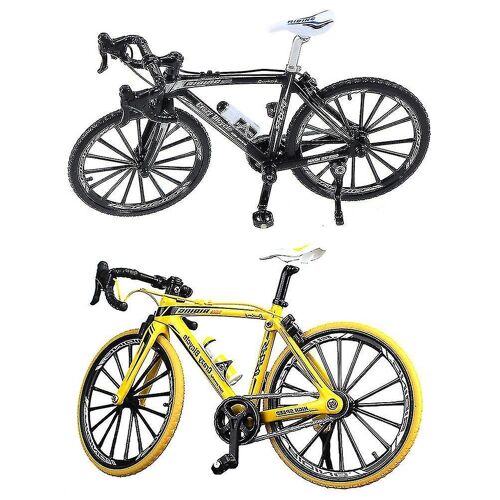 Lot de 2 modèles de vélo de course en alliage ¿ Mini décoration de bureau pour la maison et le bureau, cadeau idéal pour les enfants et les collectionneurs