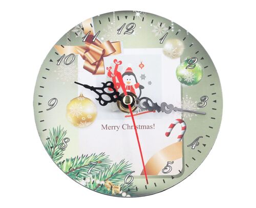 Horloge murale silencieuse Père Noël - Design élégant sans tic-tac pour la décoration de la maison et du bureau, cadeau idéal pour les fêtes