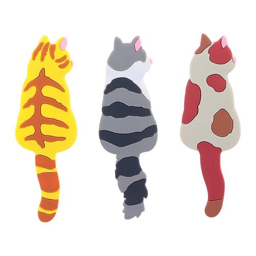 Lot de 3 crochets magnétiques en forme d'animaux de dessin animé ¿ Crochets muraux amusants pour vestes, calendriers et rangement de cuisine