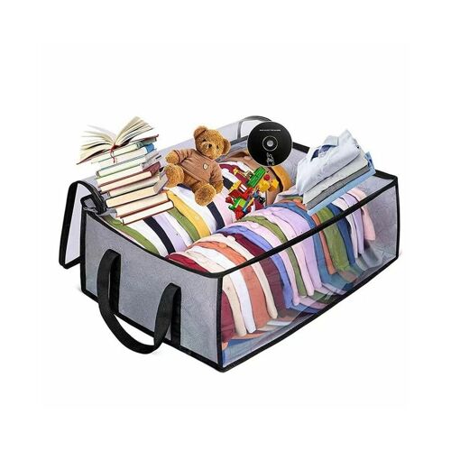 Sac De Rangement Gris Grande Capacité Pour Casquettes De Baseball ¿ Anti-Poussière, Pliable, En Tissu Non Tissé