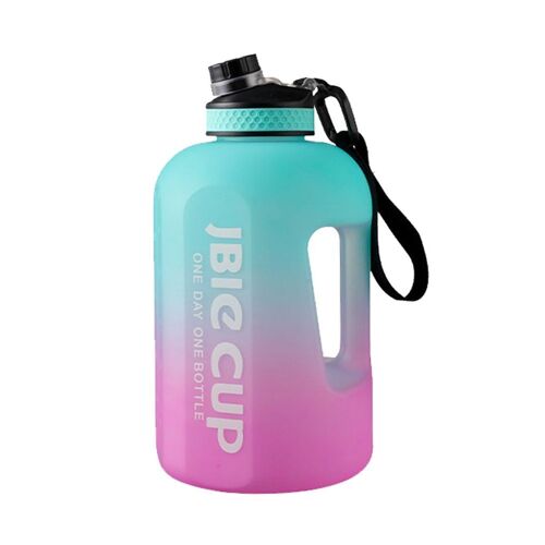 Bouteille D'eau Time Marker Paille Bleu Paon 1900ml Goodnice