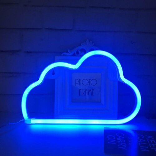Enseigne lumineuse LED en forme de nuage au néon vibrant ¿ Décoration murale idéale pour les mariages, les fêtes et les occasions spéciales