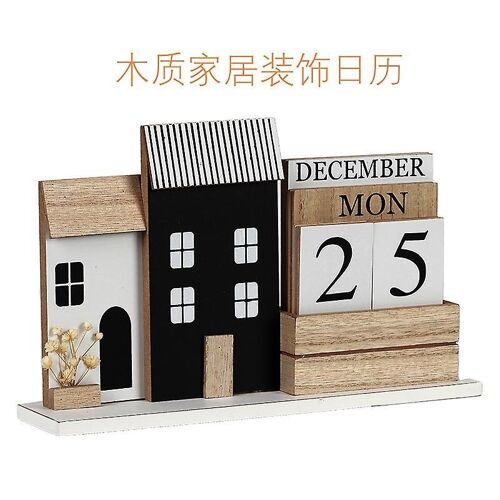 Calendrier élégant en bois - Élégant calendrier de table et décoration intérieure - Cadeau idéal pour toutes les occasions