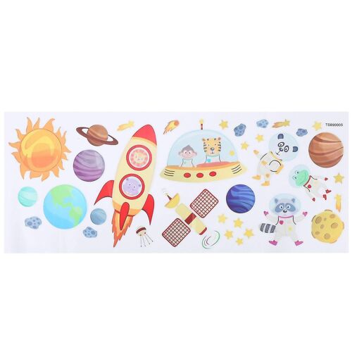 Stickers Muraux Spatiaux Vibrants Pour Enfants ¿ Autocollants Planètes Pour Décoration De Chambre D'enfant Et De Bébé ¿ Pvc Écologique