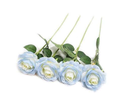 Lot de 5 roses artificielles en soie longue durée ¿ Décoration aux couleurs vives pour la maison, l'hôtel et les événements