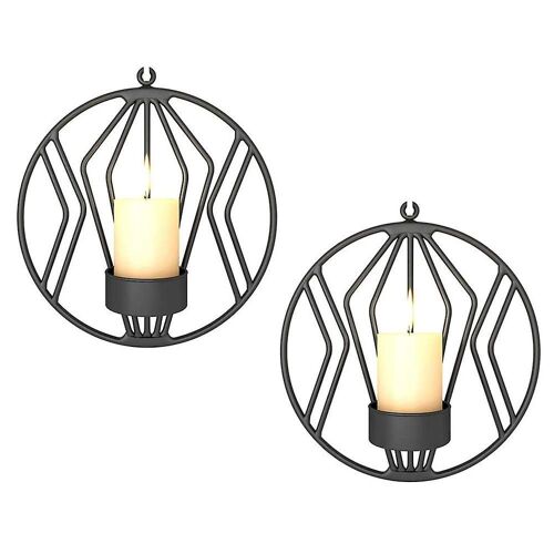 Applique murale élégante en métal pour petites bougies piliers ¿ Durable, légère, idéale pour la décoration intérieure et les cadeaux