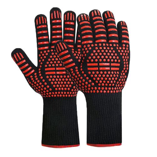 Gants de four 932°F Gants résistants à la chaleur Résistant aux coupures Rouge goodnice