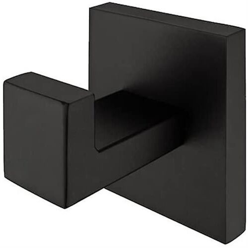 Crochets porte-serviettes autocollants en acier inoxydable - Sans perçage, design moderne, adhésif puissant, retrait facile, finition noire