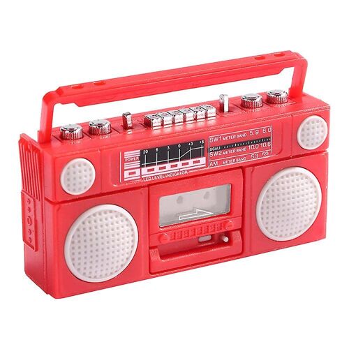 Charmante mini-radio décorative ¿ Accessoire de bureau de style vintage pour maisons de poupées et imagination des enfants