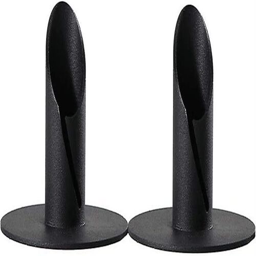 Bougeoirs coniques noir mat - Lot de 2, élégants bougeoirs pour la décoration intérieure, parfaits pour toutes les occasions