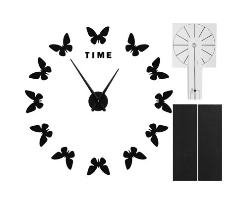 Horloge murale papillon moderne à faire soi-même - Design élégant en miroir acrylique, économe en énergie, parfaite pour la maison et les cadeaux