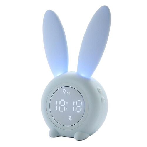 Réveil lapin mignon pour enfants ¿ Veilleuse et aide au sommeil pour tout-petits ¿ Cadeau idéal pour garçons et filles