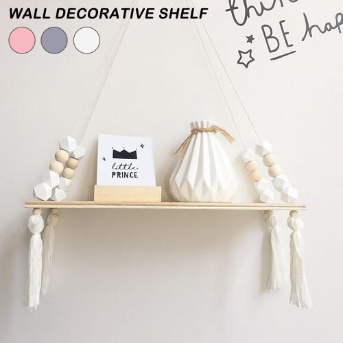 Étagère suspendue style macaron ¿ Étagère murale décorative colorée pour plantes, livres et plus encore ¿ Facile à installer
