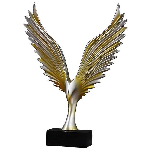 Sculpture en résine représentant une aile de faucon majestueuse ¿ Décoration élégante pour salon, chambre ou cadeau
