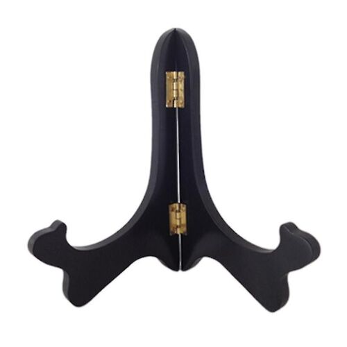 Chevalets de présentation élégants en bois noir de 20 cm (8 pouces) - Lot de 2 pour assiettes, photos, récompenses et plus encore