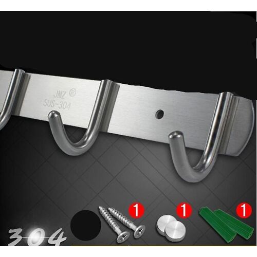 Porte-manteau mural élégant avec 4 crochets - Acier inoxydable durable pour l'organisation de la chambre, du bureau ou de la salle de bain