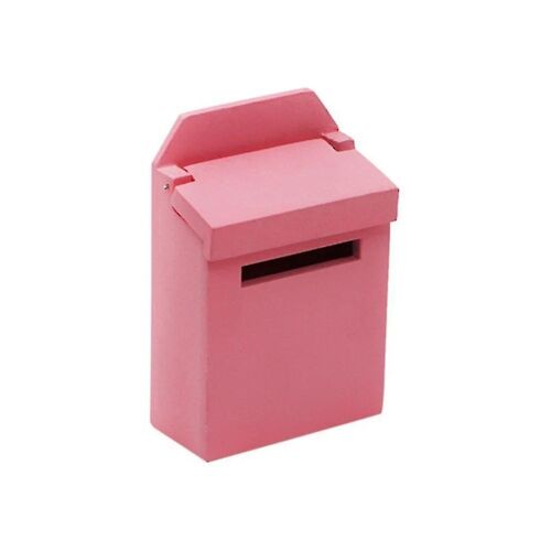 Mini boîte aux lettres décorative en bois pour enfants ¿ Rose, échelle 1:12, décoration de chambre amusante et idée cadeau