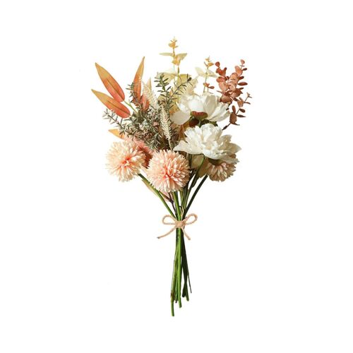 Superbes fleurs artificielles couleur champagne pour la décoration intérieure toute l'année, les mariages et les compositions florales à faire soi-même