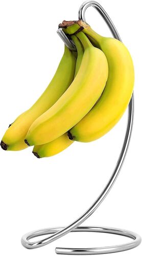 Porte-bananes élégant en acier inoxydable - Design résistant à la rouille et peu encombrant pour la décoration de la cuisine et un accès facile
