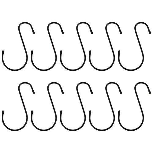 Crochets durables en forme de S - 10 crochets de suspension en fer pour cuisine, salle de bain et organisation polyvalente