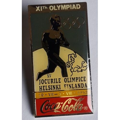 Pins Jeux Olympiques Helsinki 1952 / Coca Cola (Ht. : 4,5 Cm)