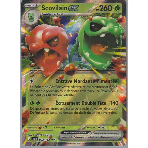 Carte Pokémon - Scovilain Ex -022/162 - Ultra-Rare - Ev5 Forces Temporelles Sous Sleeve - Choupine50