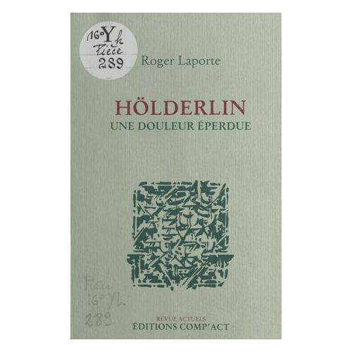 Hölderlin, Une Douleur Éperdue