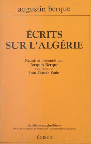 Écrits Sur L'algérie