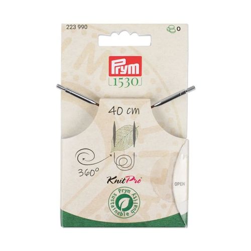 Câble Rotatif 360° Natural Prym De 40 À 150cm ¿ Cordon En Acier Avec Revêtement Nylon Pour Aiguilles Interchangeables