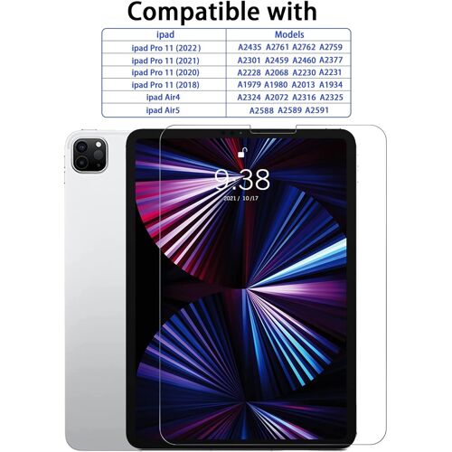 Pack 2 Verre Trempé Ipad Pro 11 Air4 Air5 10.9 Pouces Vitre De Protection Écran Film Ghl Tech