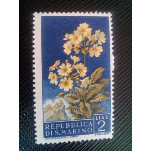 Timbre San Marin Y T 428 Oxlip (Primula Elatior) 1957 ( 130308 )