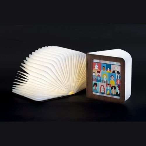 Lampe a poser Pic light - Pic1 - Lampe cadre Noce, bois, tyvek, Media