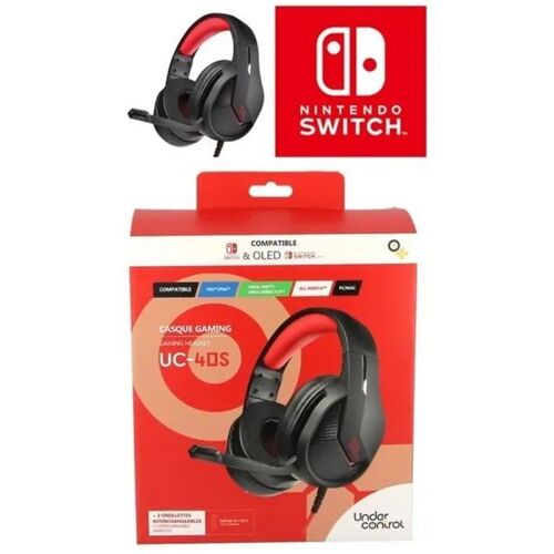 Casque PC Gamer - Under Control - Pro-SH3 - Rouge - Filaire - Micro rabattable