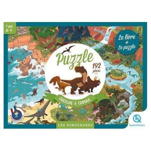 Les Dinosaures - Le Livre Avec Un Puzzle De 192 Pièces