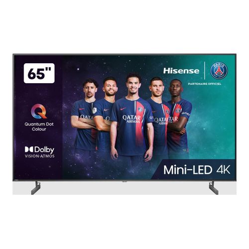 Hisense 65U6KQ - 65" U6KQ Series TV LCD rétro-éclairée par LED - QLED - Smart TV - VIDAA - 4K UHD (2160p) 3840 x 2160 - HDR - Quantum Dot, ULED, Mini-LED - noir, métal