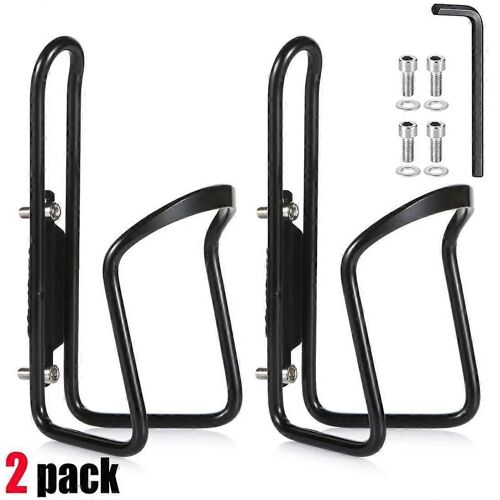 2 Pack Cages De Bidon D'eau, De Vélo Vtt De Base Vélo Alliage En Aluminium Léger Porte-Bouteille D'eau Cages Supports (Trous Percés Requis)