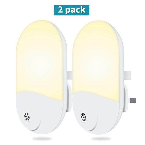 Veilleuse [Pack De 2], Veilleuse D'enfant Automatique Plug-And-Play Avec Capteur Crépusculaire, Veilleuse D'économie D'énergie De Prise D'enfant De 0,7 W Pour Chambre De Bébé, Salon