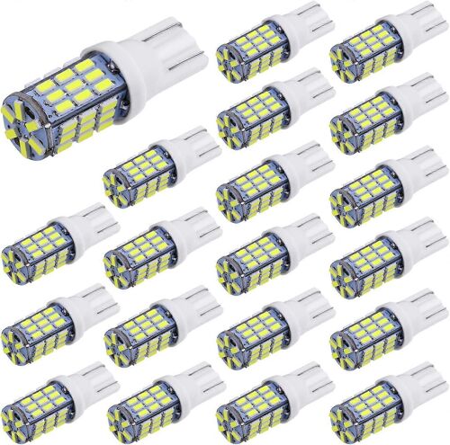 20pcs Super Lumineux Rv Remorque T10 921 194 42-Smd 12v Voiture De Secours Recul Led Lumières Ampoules Largeur De Lumière Lampe Blanc Xénon