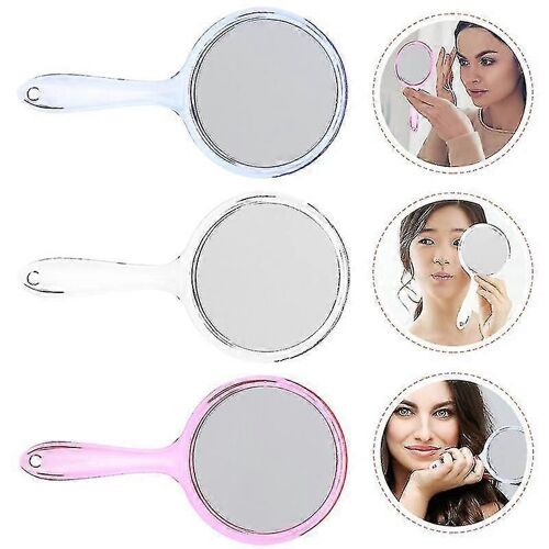 3 Pack Simple Handheld Mirror Girls Grossissant Maquillage Miroir Poignée Miroir Miroir 