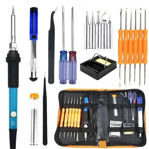 Fer à souder 60W Kit de soudure Température réglable 200   450 Fer à souder électrique visible, kit de tournevis de précision Répétition de soudure quotidienne