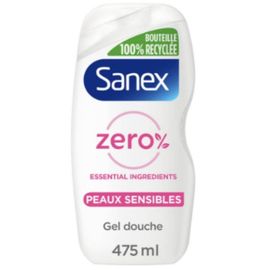 Douche Sanex Zero Hypoallergenic Peaux Sensibles 475ml 