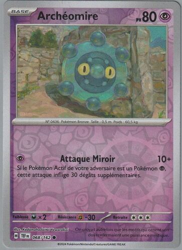 Carte Pokémon - Archéomire - 068/162 - Reverse - Ev5 Forces Temporelles Sous Sleeve - Choupine50