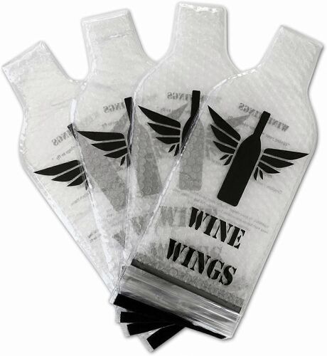 Amélioré 4 Pack Wine Wings Protecteur De Bouteille Réutilisable Sac De Voyage Sac De Voyage Fuite De Bagages