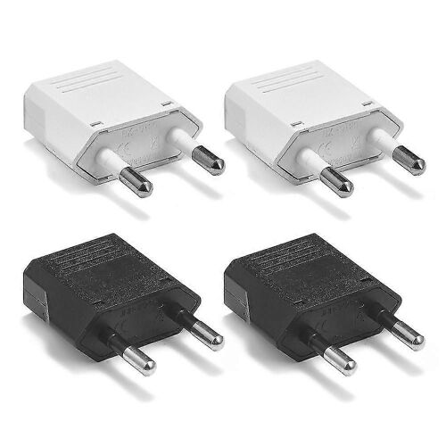 4pcs Européen à nous / ca Plug Dapter Converter Europe To Usa Adaptateurs de prise de courant