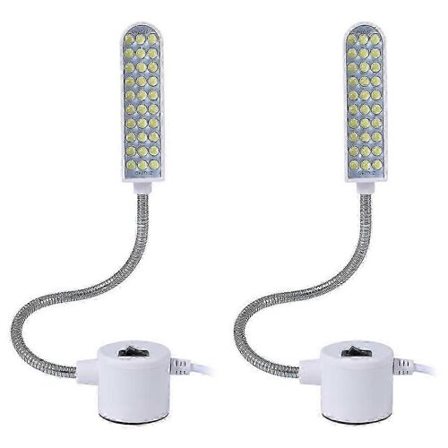 Lampe de machine à coudre 30 LED avec base magnétique et col de cygne flexible, lampe de travail portable 2pack EU PLug