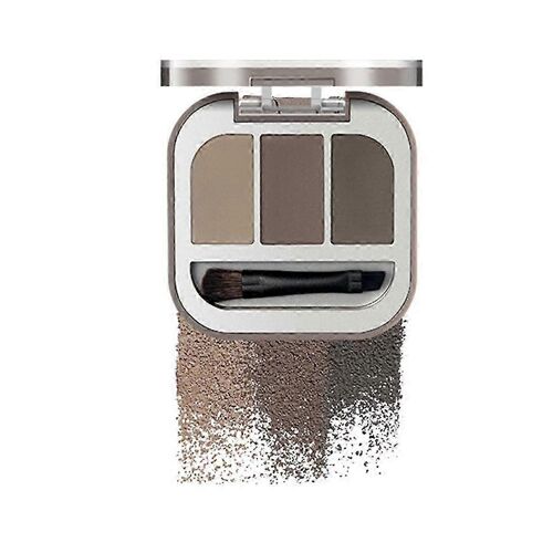Poudre à sourcils en 3 dimensions Poudre à sourcils en 3 couleurs Cosmétiques Sourcils pour le visage Maquillage à usages multiples