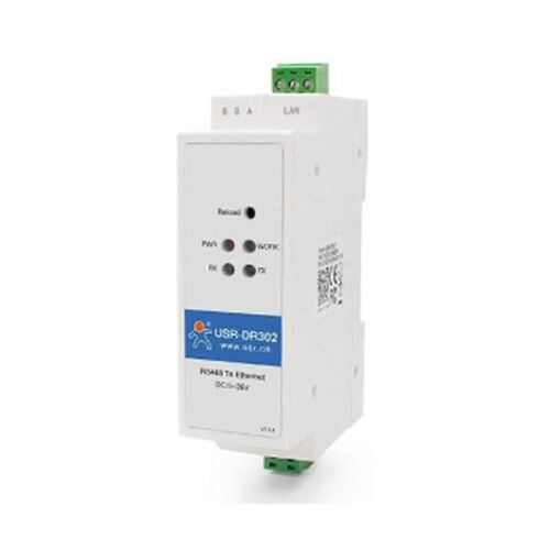 -DR302 Rail série RS485 vers Ethernet Module de serveur IP Convertisseur Ethernet Modbus RTU vers Modbus Unité
