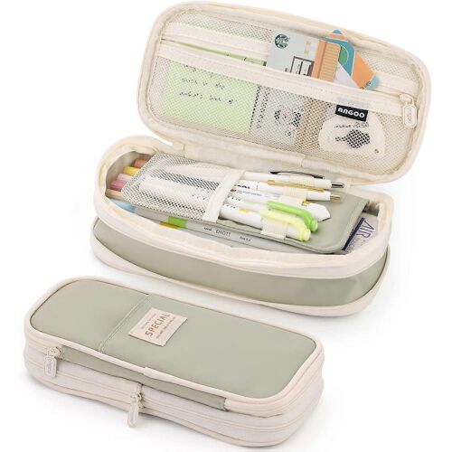 Trousse de grande capacité-Vert Grande trousse Papeterie Sac à stylos pour les adolescents